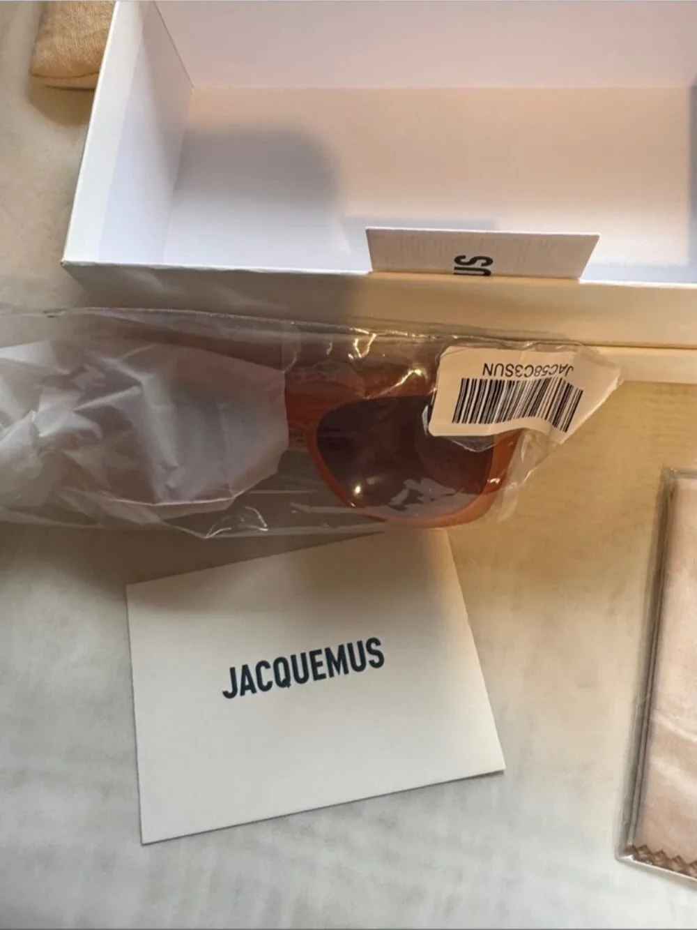 Jacquemus Translucent Orange Cat-Eye Sunglasses